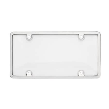Cruiser Accessories Cruiser Accessories 62031 Tuf Combo License Plate Frame and Bubble Shield; Chrome And Clear 62031